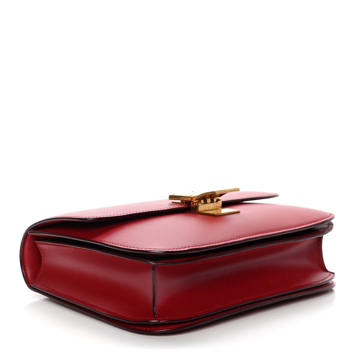 Celine Box Calfskin Medium Classic Box Flap Bag Red 4 of 11
