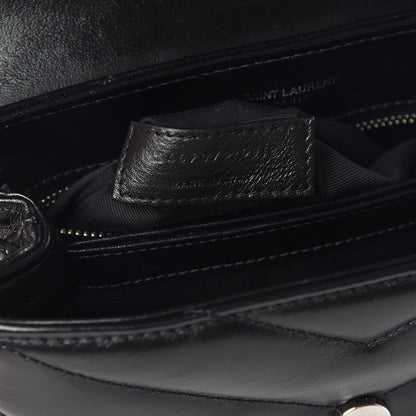 Saint Laurent Calfskin Y Quilted Monogram Toy Loulou Crossbody Bag Black 8 of 11