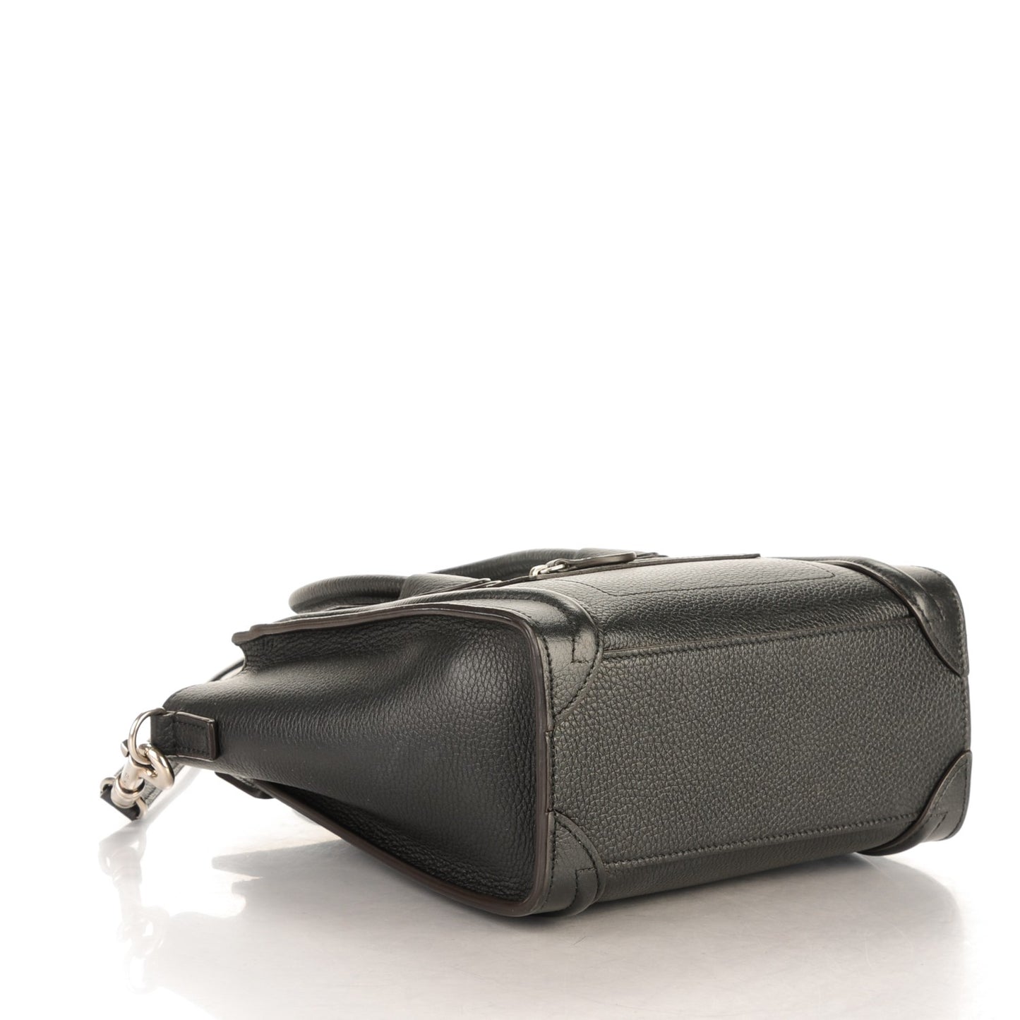 Drummed Calfskin Nano Luggage Black