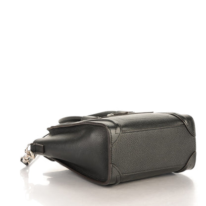 Celine Drummed Calfskin Nano Luggage Black 4 of 6