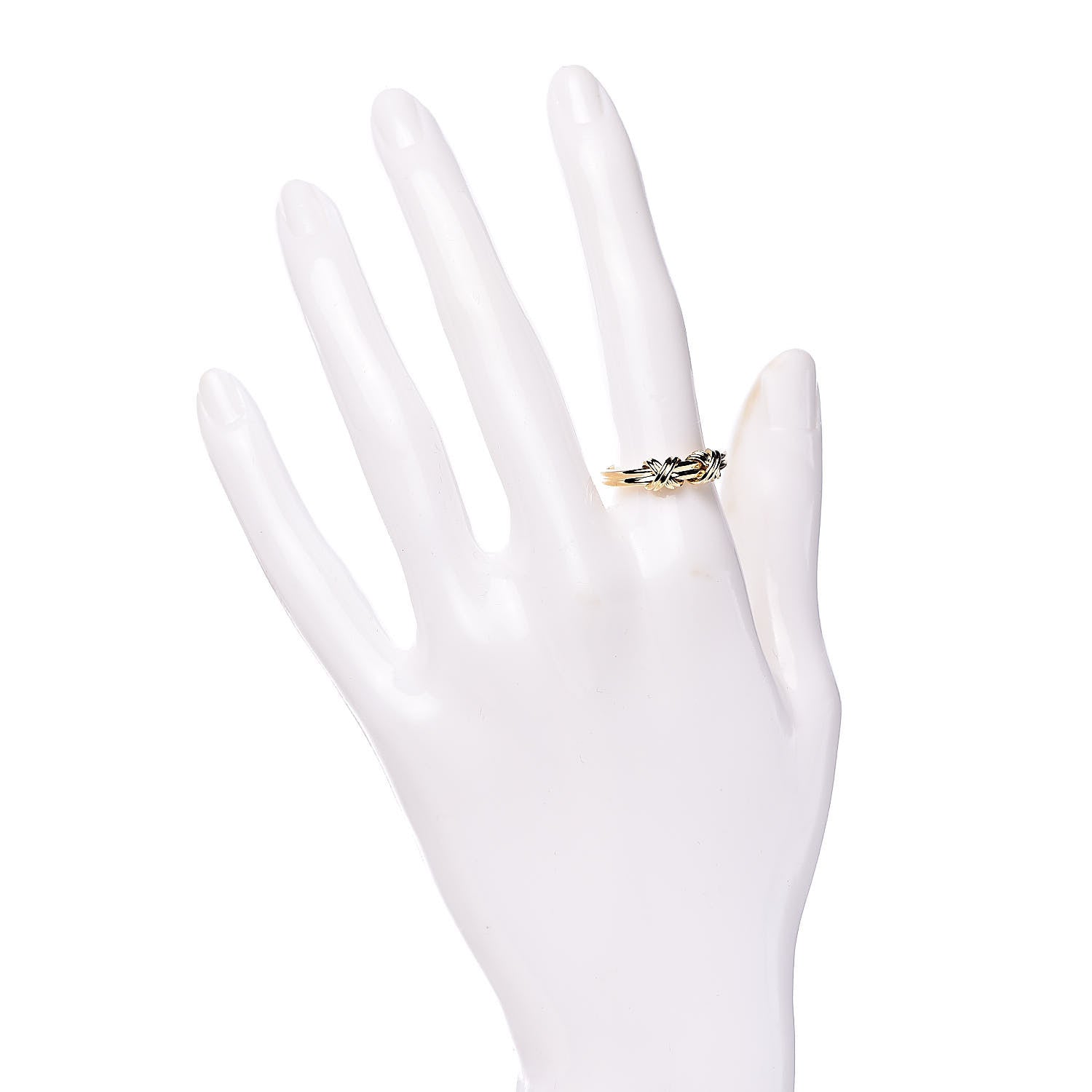 Tiffany 18K Yellow Gold Signature Double X Ring 52 6 2 of 5