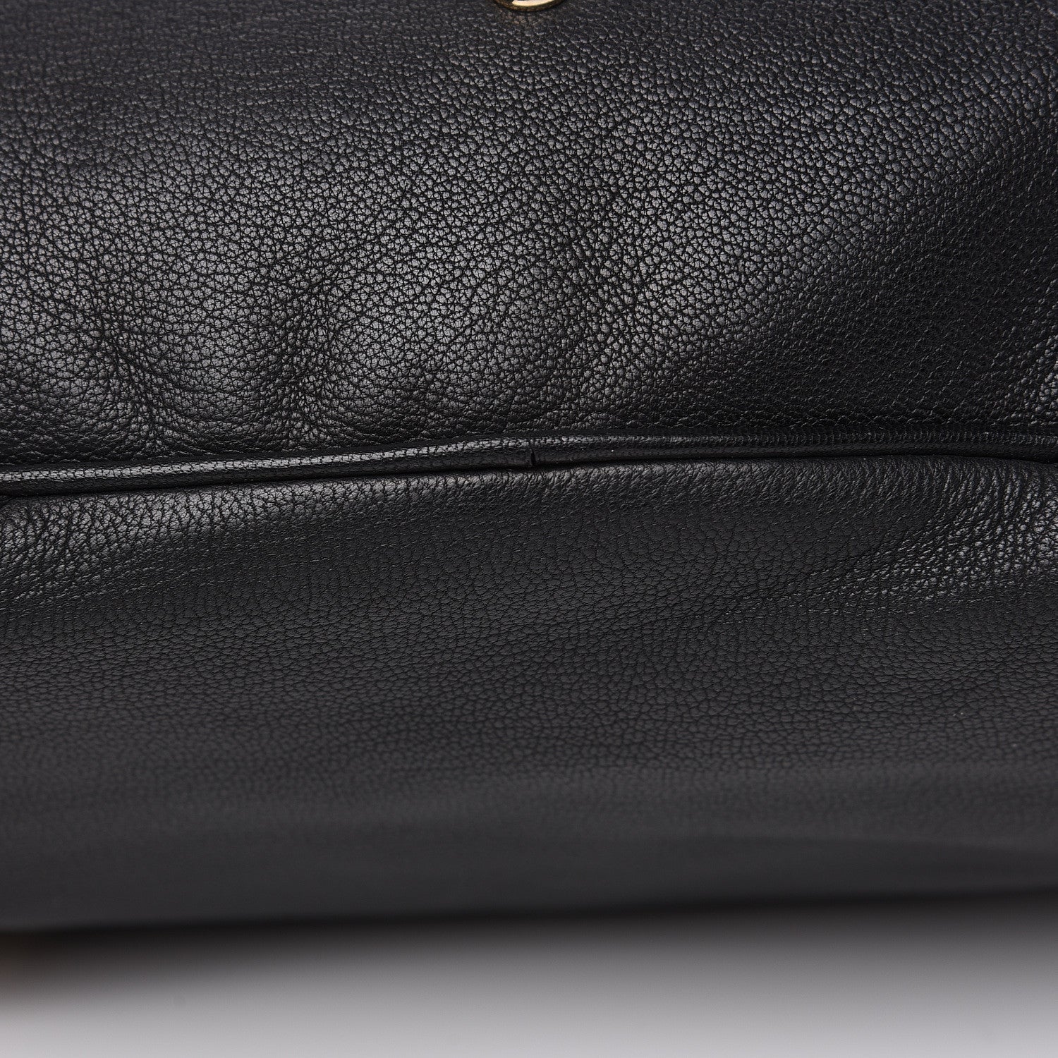 Gucci Pebbled Calfskin Chain Web Shoulder Bag Black 10 of 11