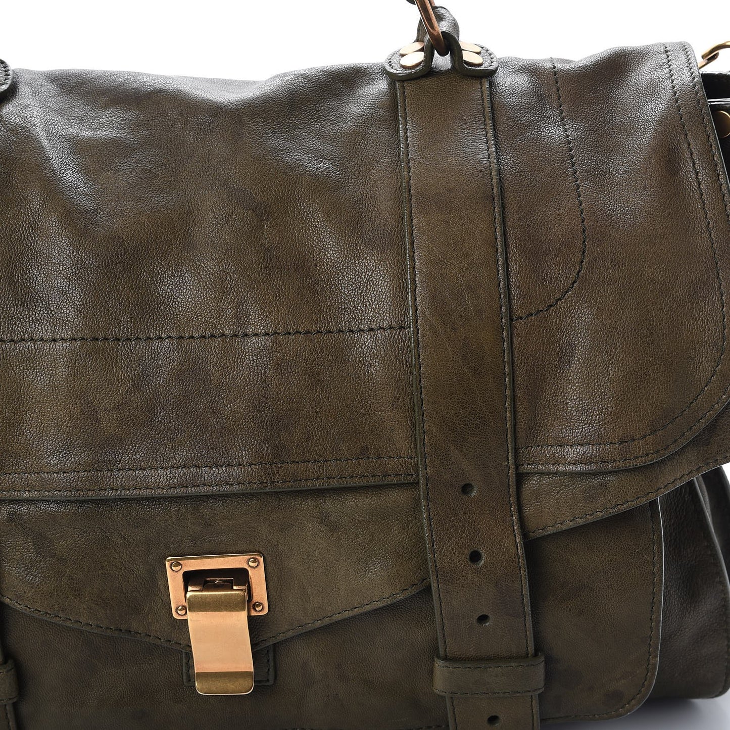Lambskin Large PS1 Satchel Military