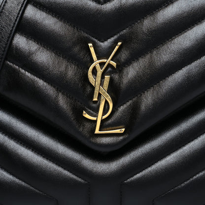 Saint Laurent Calfskin Y Quilted Monogram Medium Loulou Chain Satchel Black 11 of 14