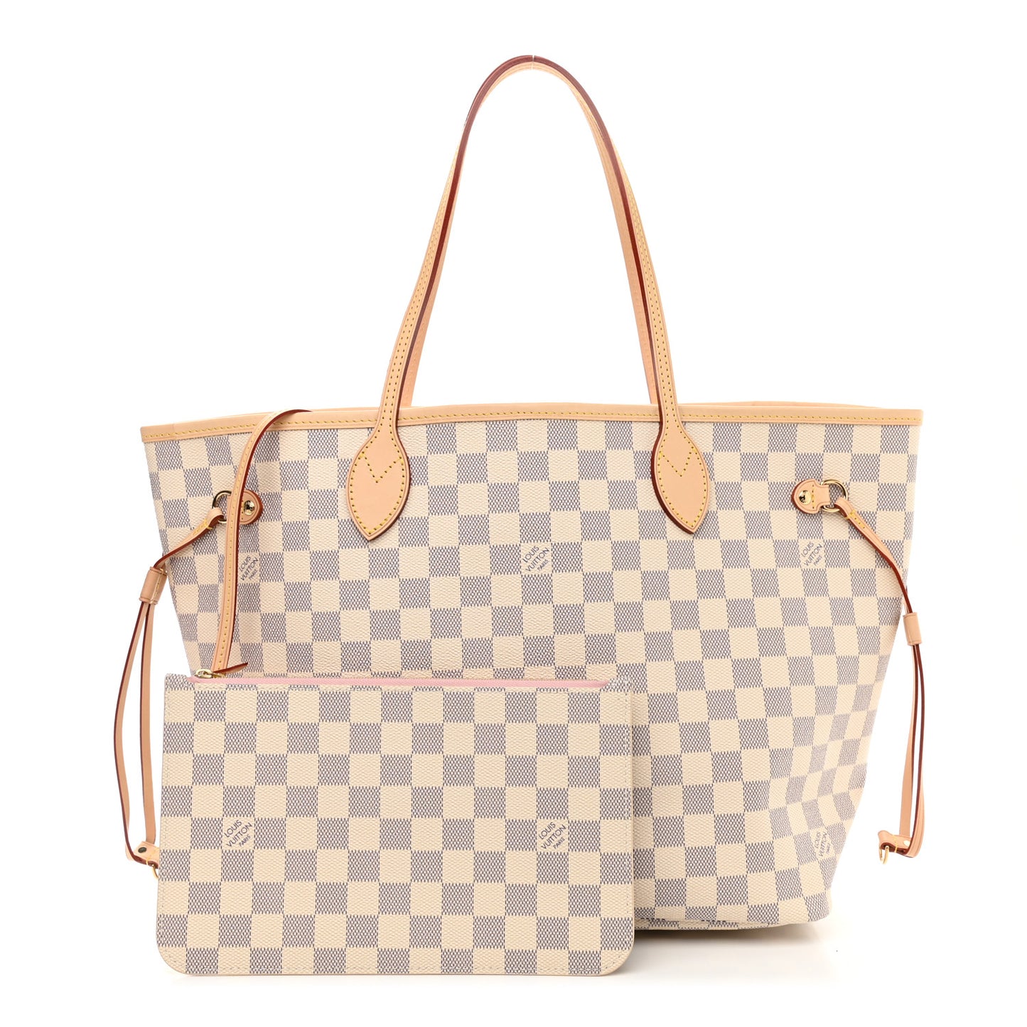 Damier Azur Neo Neverfull MM Rose Ballerine