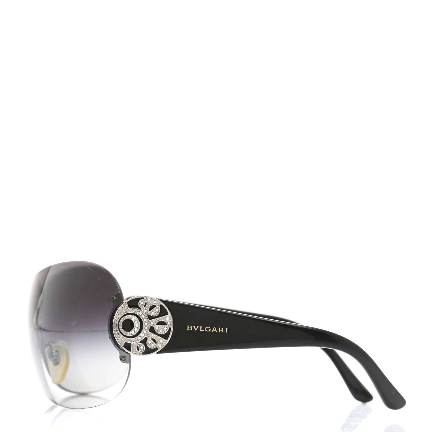 Bulgari Crystal Flower Sunglasses 6074-B Black 3 of 10