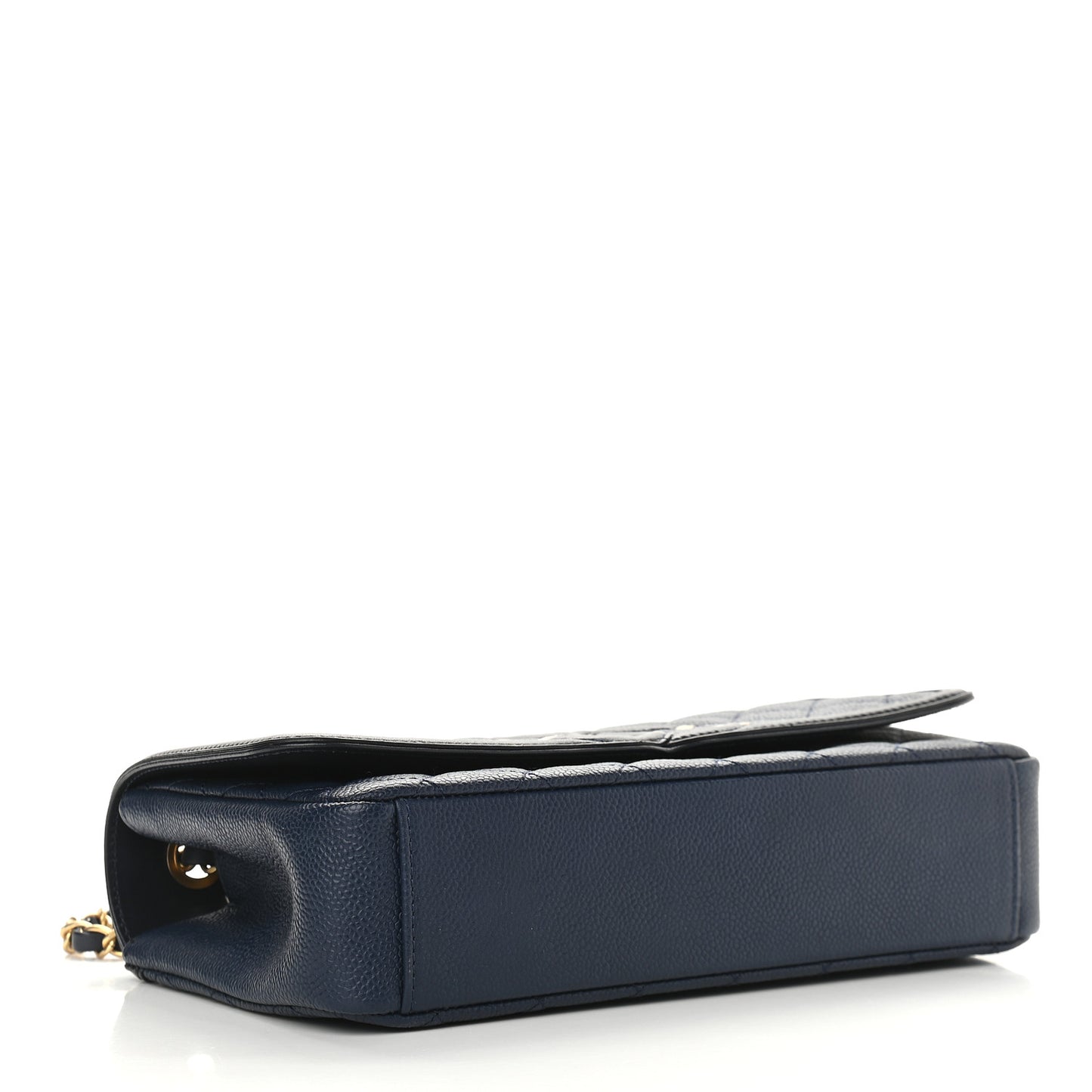 Caviar Quilted Medium CC Filigree Flap Navy Black
