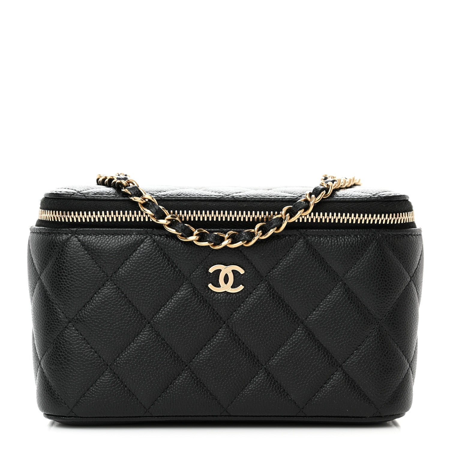 Chanel Caviar Quilted Small Vanity Case With Chain Black 1 of 15