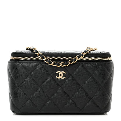 Chanel Caviar Quilted Small Vanity Case With Chain Black 1 of 15
