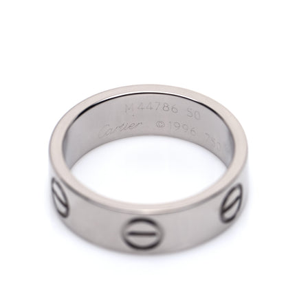 Cartier 18K White Gold 5.5mm LOVE Ring 50 5.25 4 of 5
