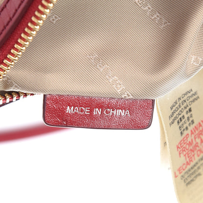 Burberry Haymarket Check Small Peyton Crossbody Clutch Bag Military Red 8 of 9