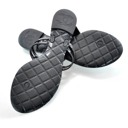 Chanel Jelly Camellia Thong Sandals 40 4 of 6