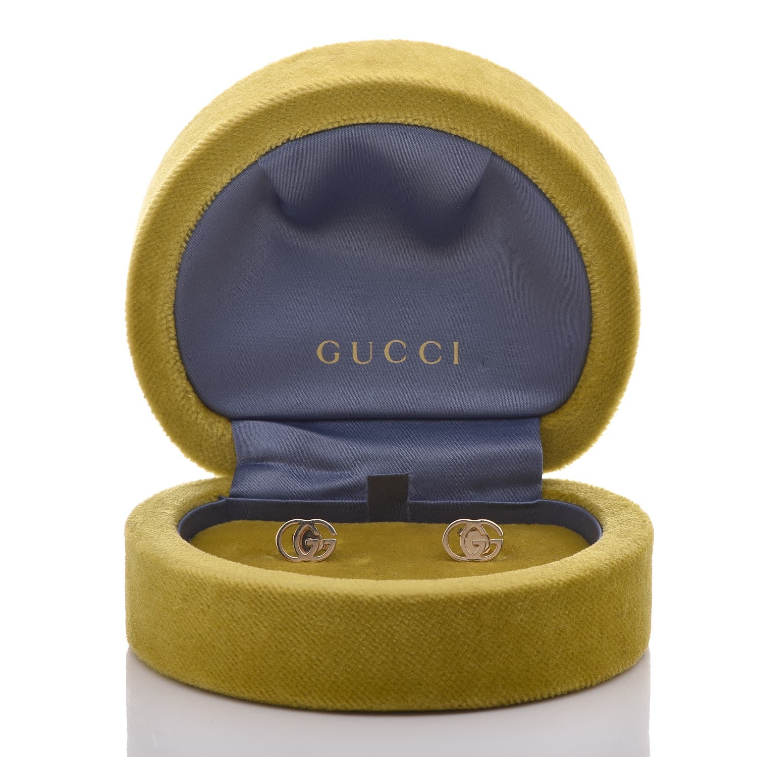 Gucci 18K Yellow Gold GG Tissue Stud Earrings 7 of 7