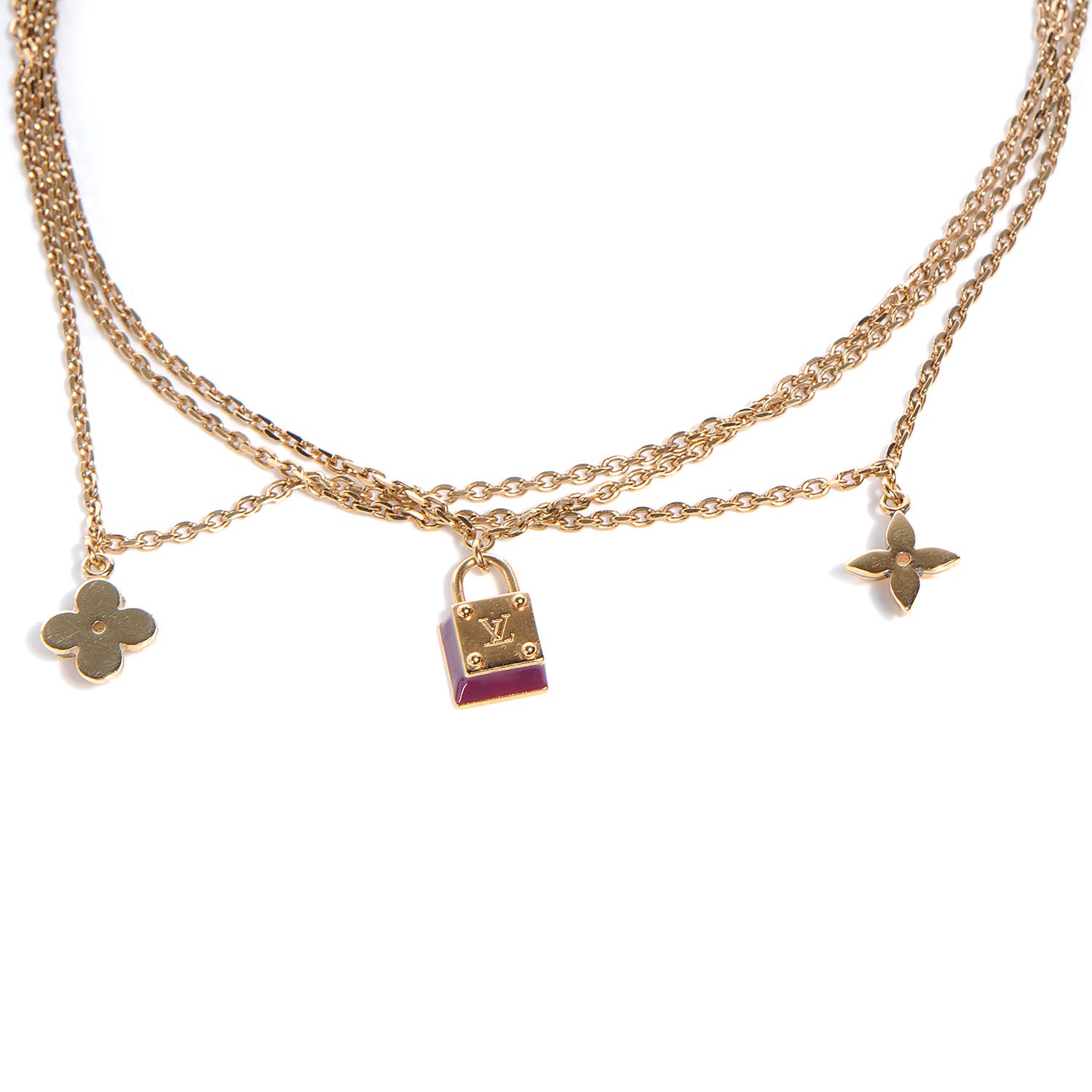 Louis Vuitton Sweet Charms Tiered Necklace Gold 1 of 7