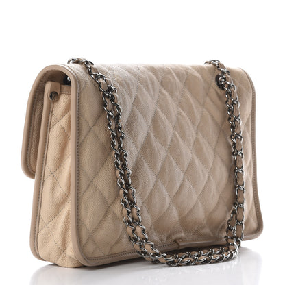 Chanel Caviar Quilted Large French Riviera Flap Beige 3 of 10