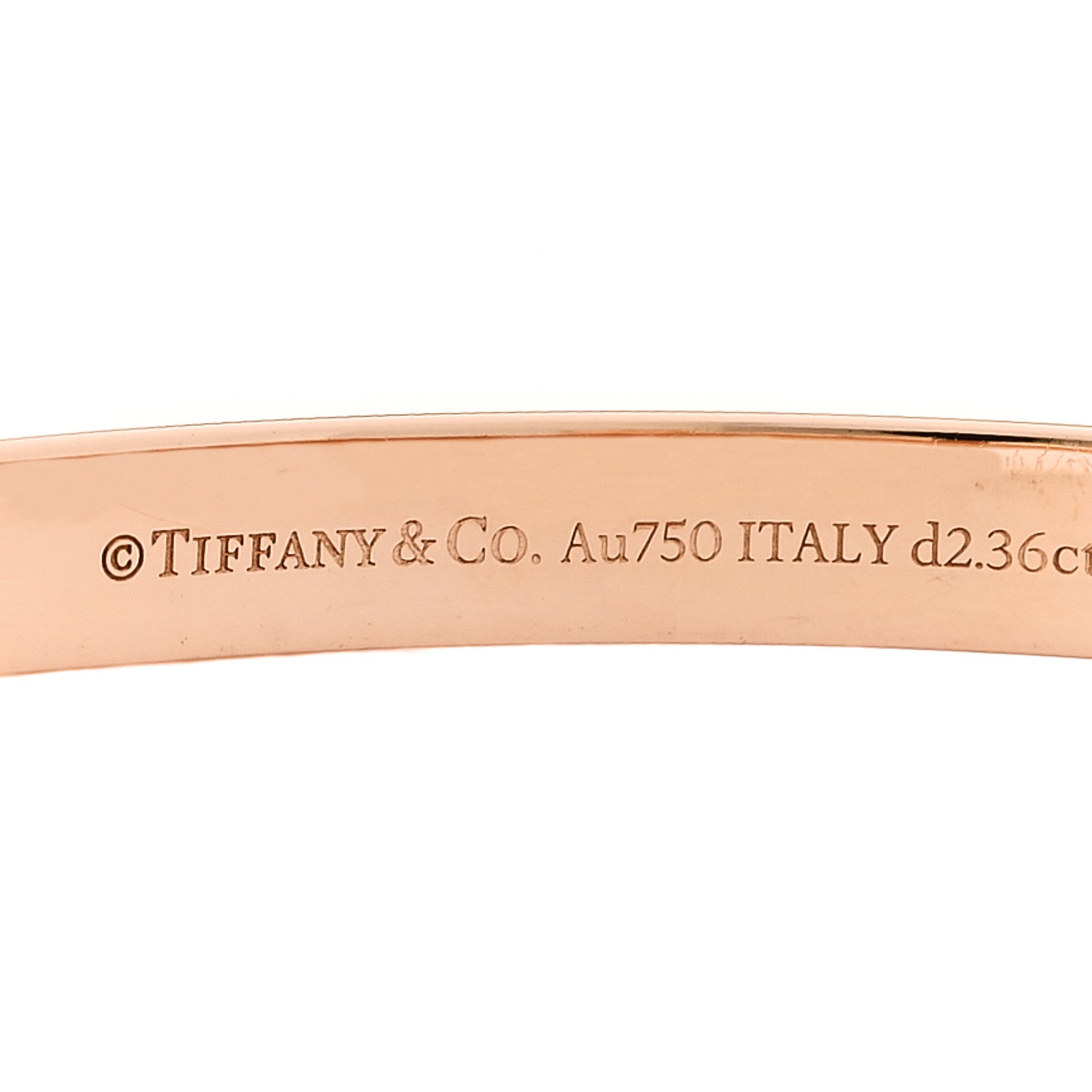 Tiffany 18K Rose Gold Diamond Wide T1 Hinged Bangle Bracelet 3 of 4