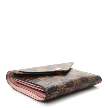 Louis Vuitton Damier Ebene Victorine Wallet Rose Ballerine 4 of 6
