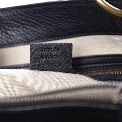 Gucci Calfskin Bamboo Handle Tote Black 6 of 10
