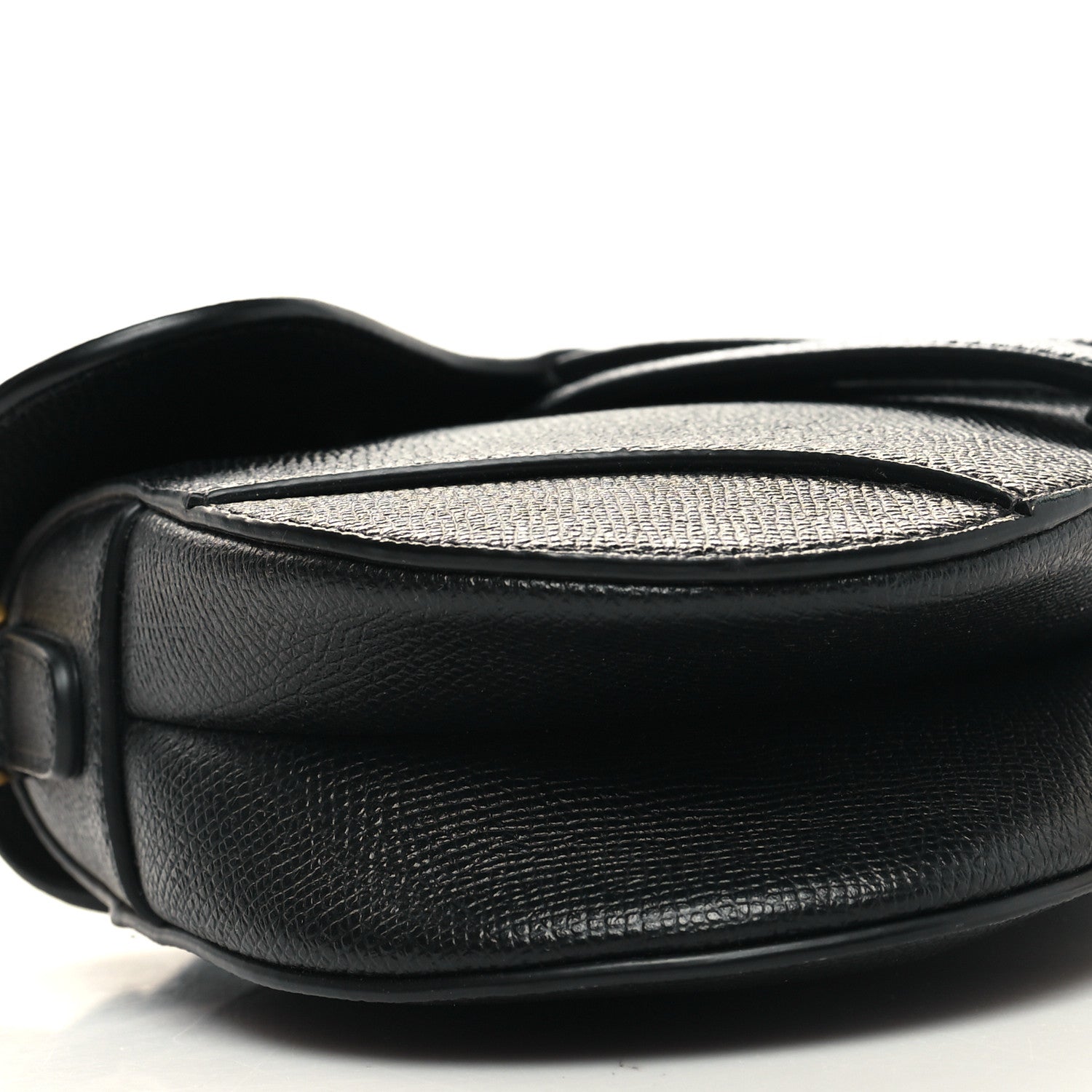 Christian Dior Grained Calfskin Mini Saddle Bag Black 9 of 10