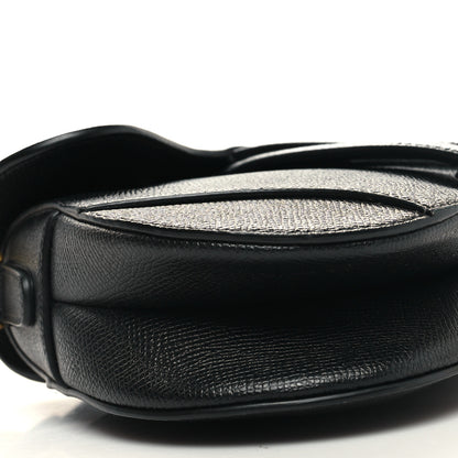 Christian Dior Grained Calfskin Mini Saddle Bag Black 9 of 10