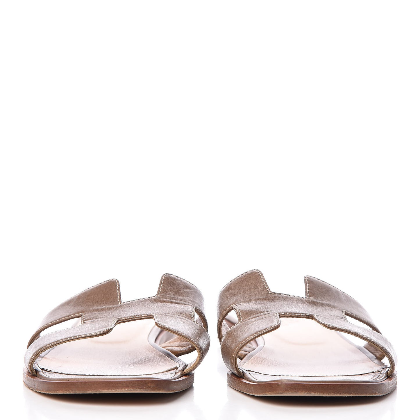 Box Calfskin Oran Sandals 38 Taupe