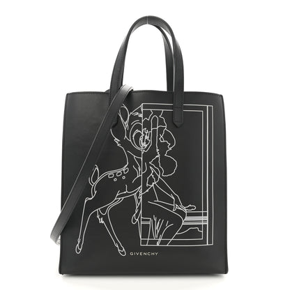 Givenchy Calfskin Bambi Print Small Stargate Shopper Tote Black 1 of 12