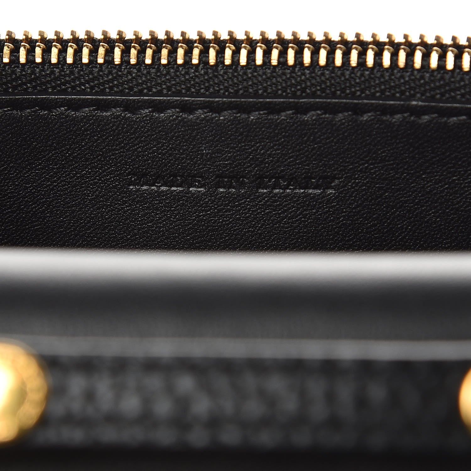 Burberry Calfskin Logo Embossed Chain Wallet Black 6 of 7