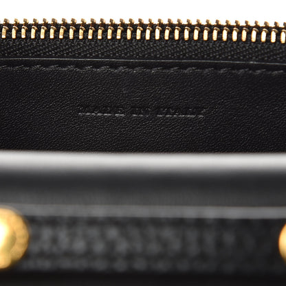 Burberry Calfskin Logo Embossed Chain Wallet Black 6 of 7