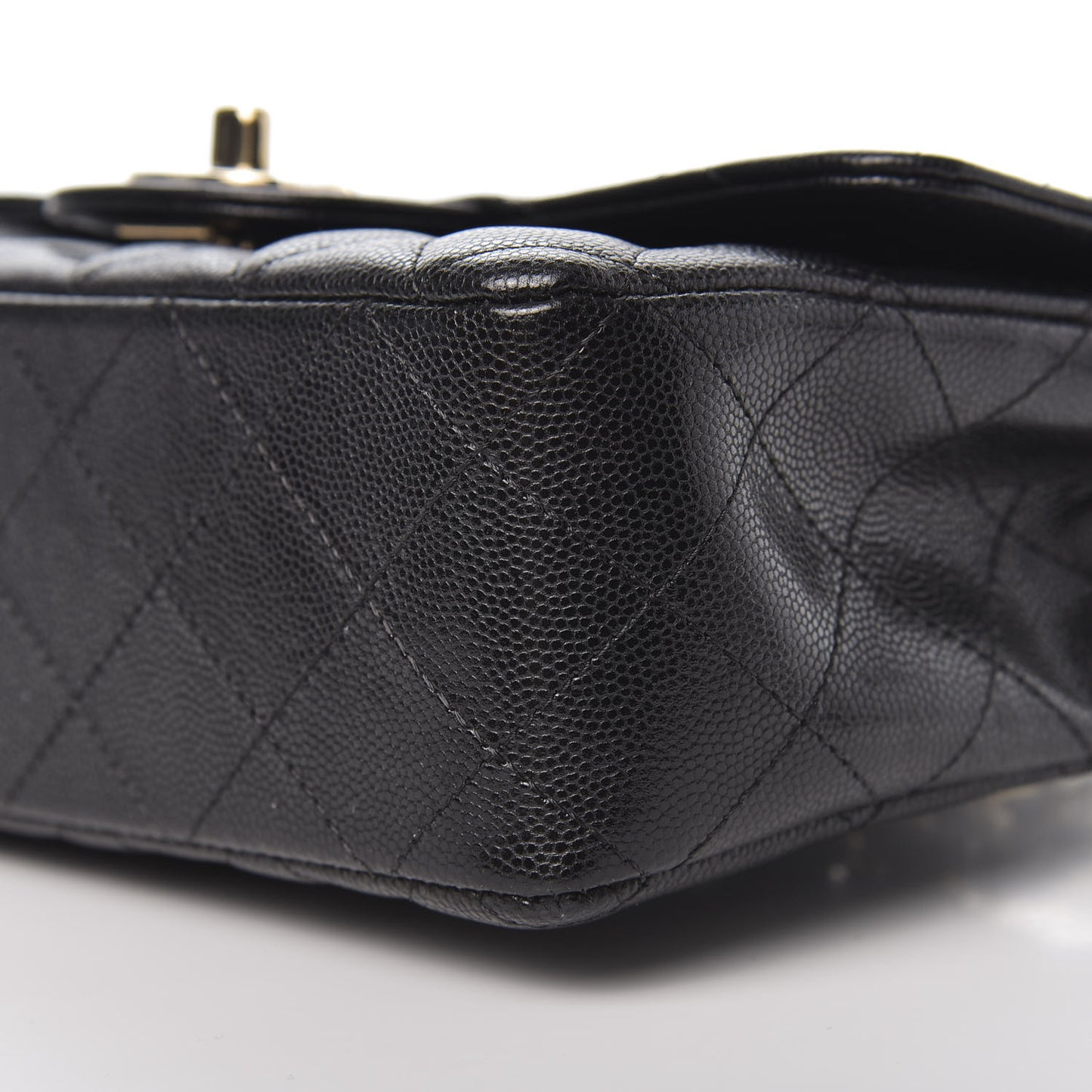 Caviar Quilted Mini Rectangular Flap Black