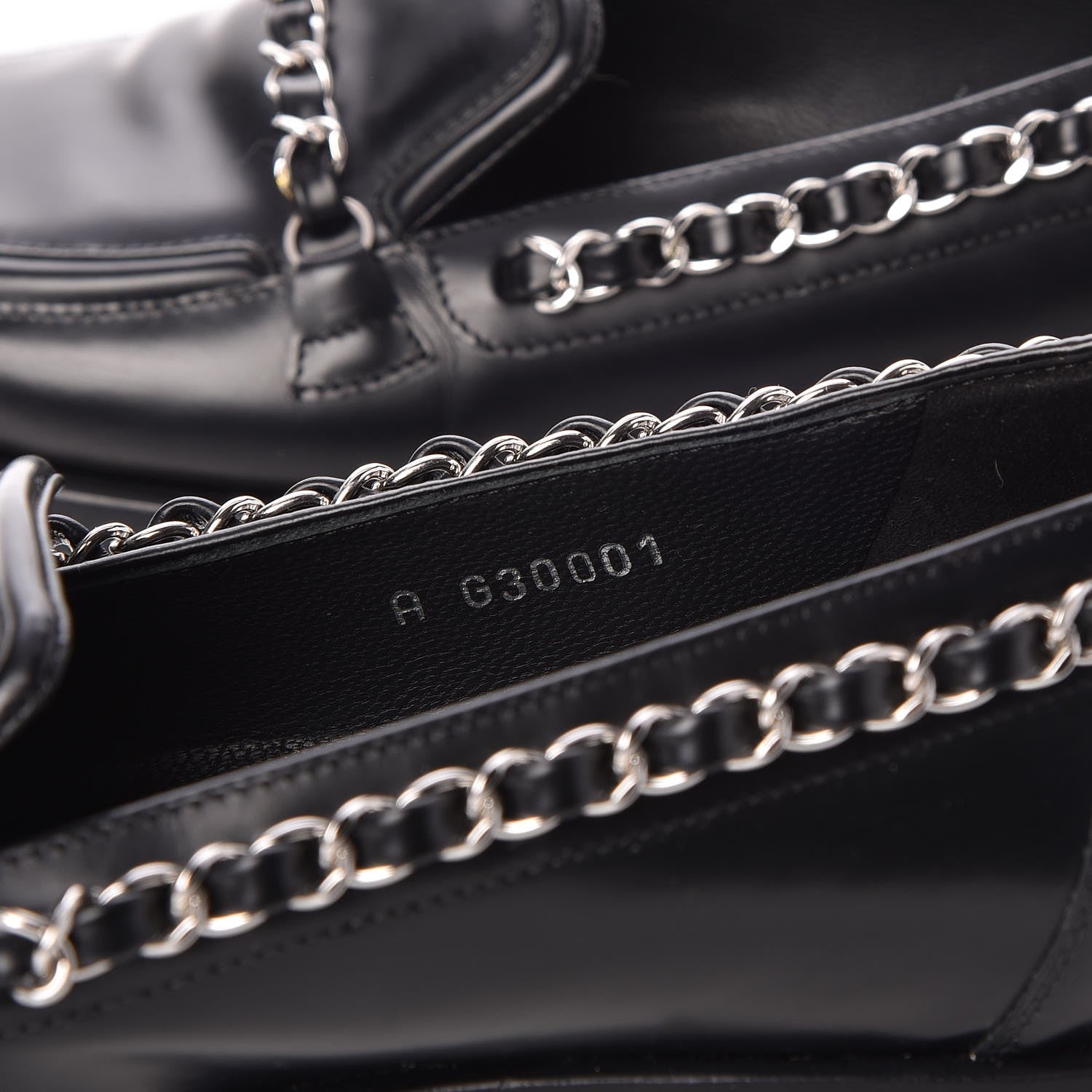 Chanel Calfskin CC Chain Moccasin Loafers 35 Black 7 of 11