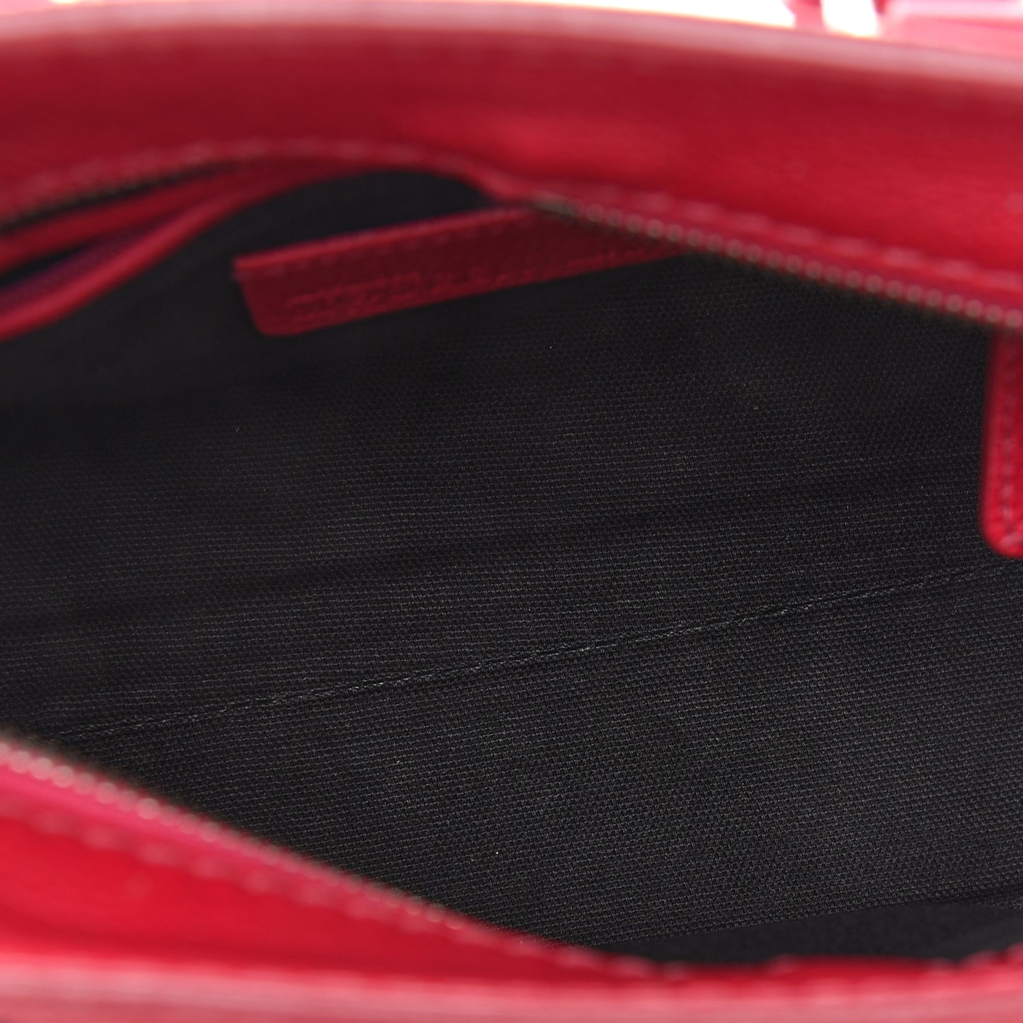 Calfskin Mini Skull Padlock Zip Around Tote Red
