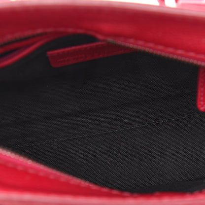 Alexander McQueen Calfskin Mini Skull Padlock Zip Around Tote Red 5 of 10