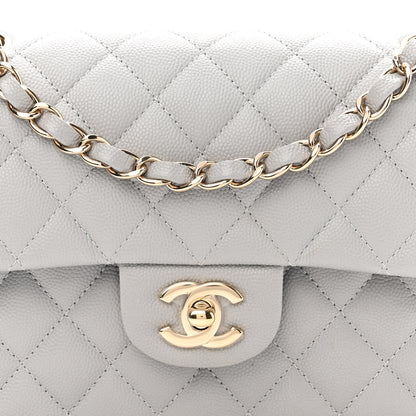 Chanel Caviar Quilted Small Double Flap Grey 8 of 10