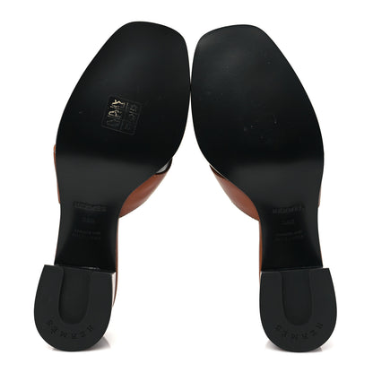 Hermes Calfskin Helia 60 Sandals 38.5 Gold 5 of 9