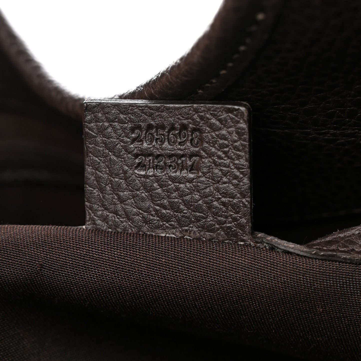 Pebbled Calfskin Large Joy Shoulder Bag Brown