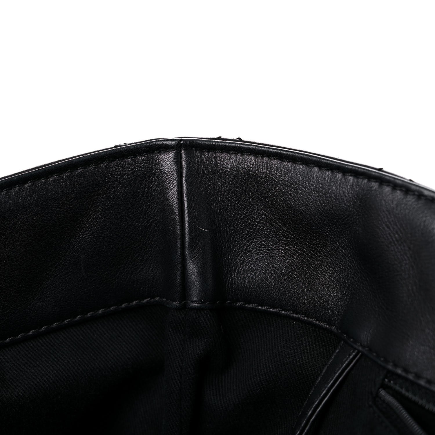 Chanel Sheepskin Quilted Chain Handle Large Shopping Tote Black 16 of 24