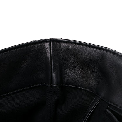 Chanel Sheepskin Quilted Chain Handle Large Shopping Tote Black 16 of 24