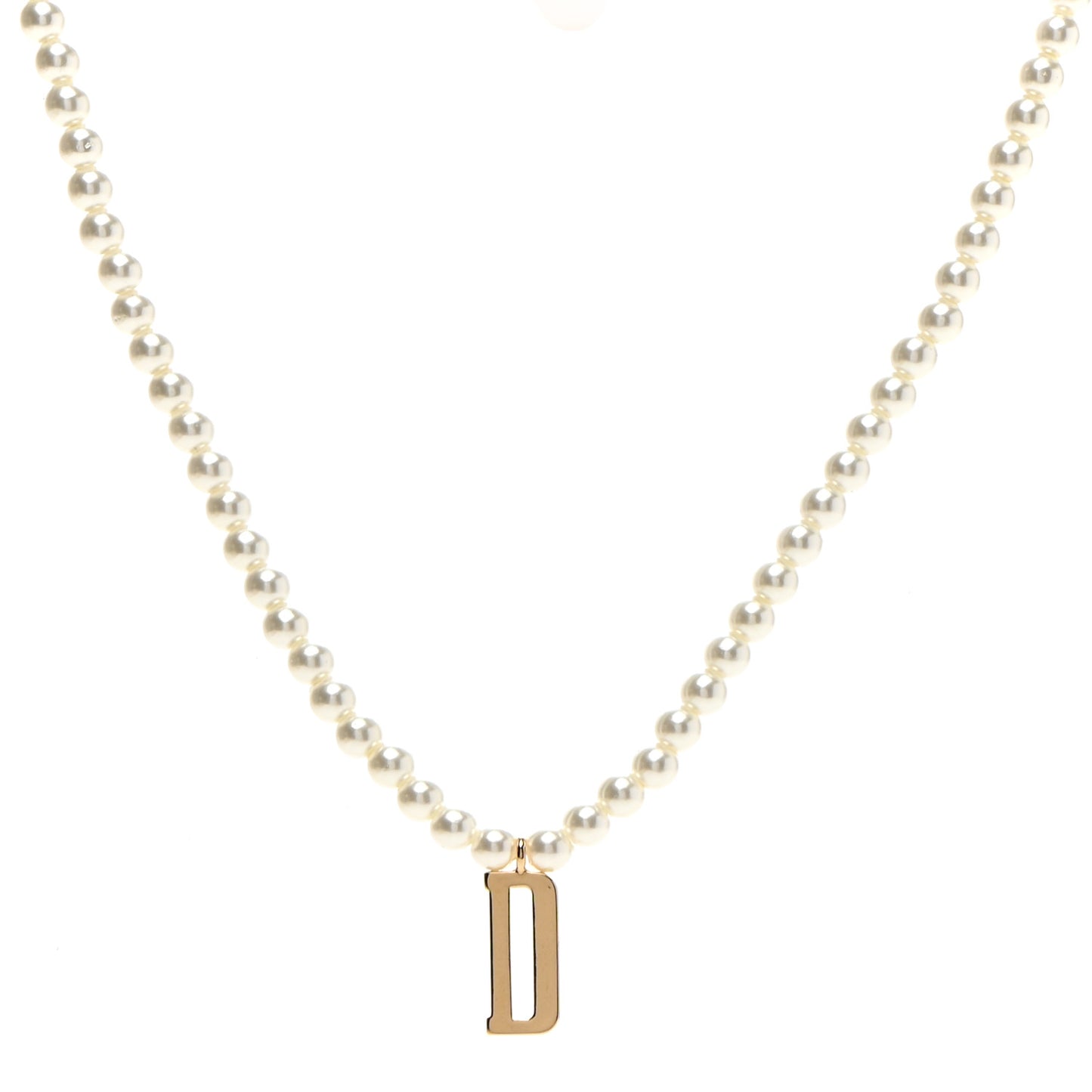 Pearl D Necklace Gold