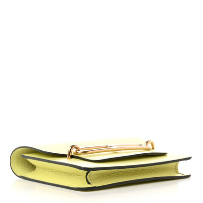 Hermes Chevre Mysore Roulis Slim Wallet Jaune Poussin 5 of 9