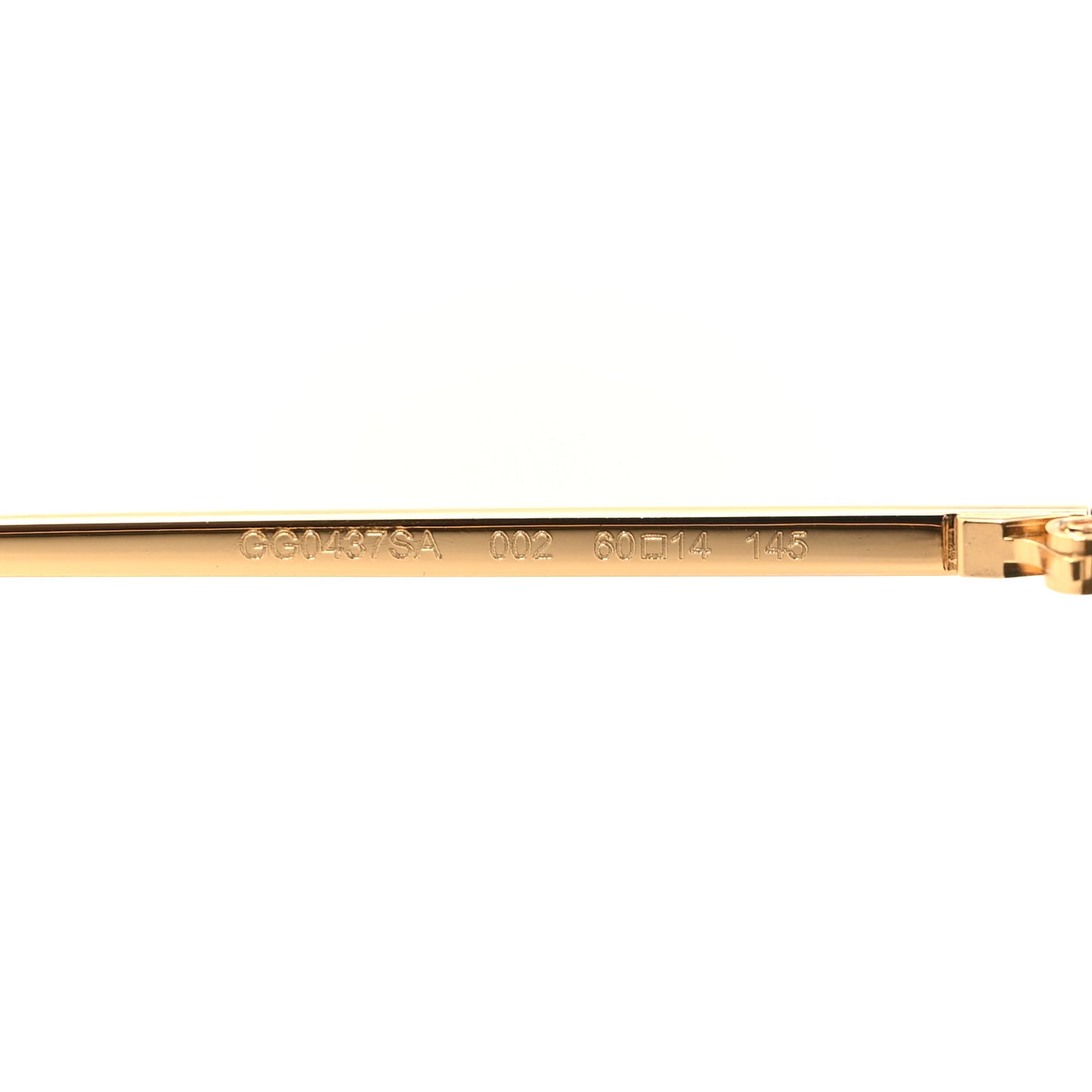 Square Frame GG0437SA Sunglasses Gold