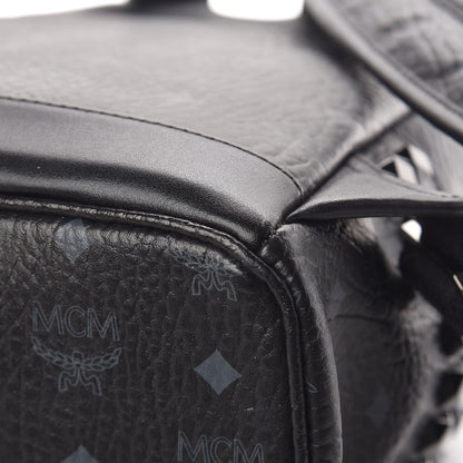 MCM Visetos Small Side Stud Stark Backpack Black 17 of 19