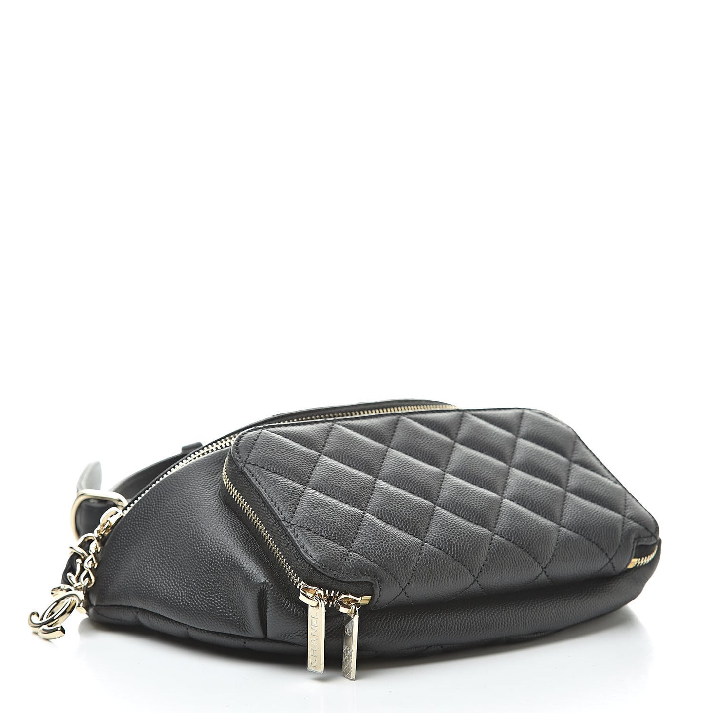 Caviar Quilted Business Affinity Waist Belt Bag Black
