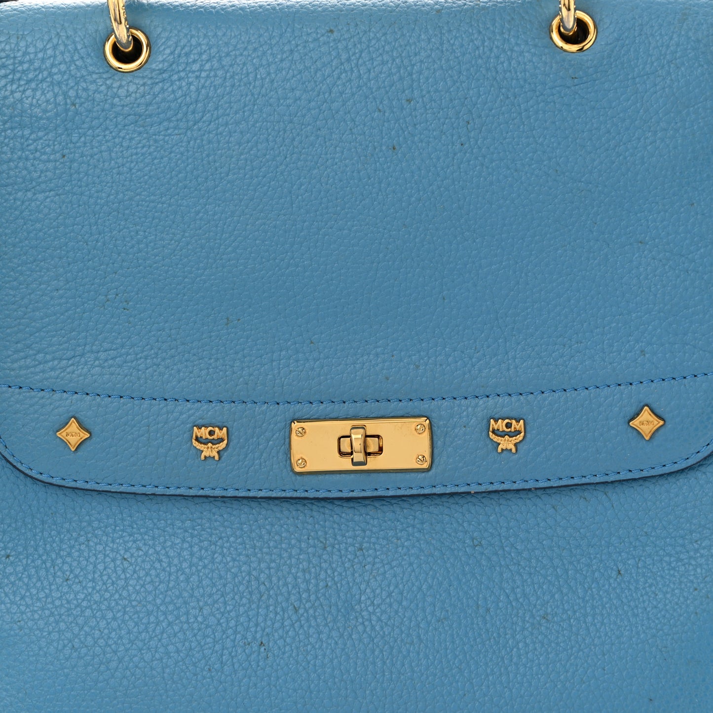 Grained Calfskin First Lady Satchel Blue