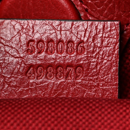 Gucci Fluffy Calfskin Morpheus Hobo Shoulder Bag Red 7 of 10