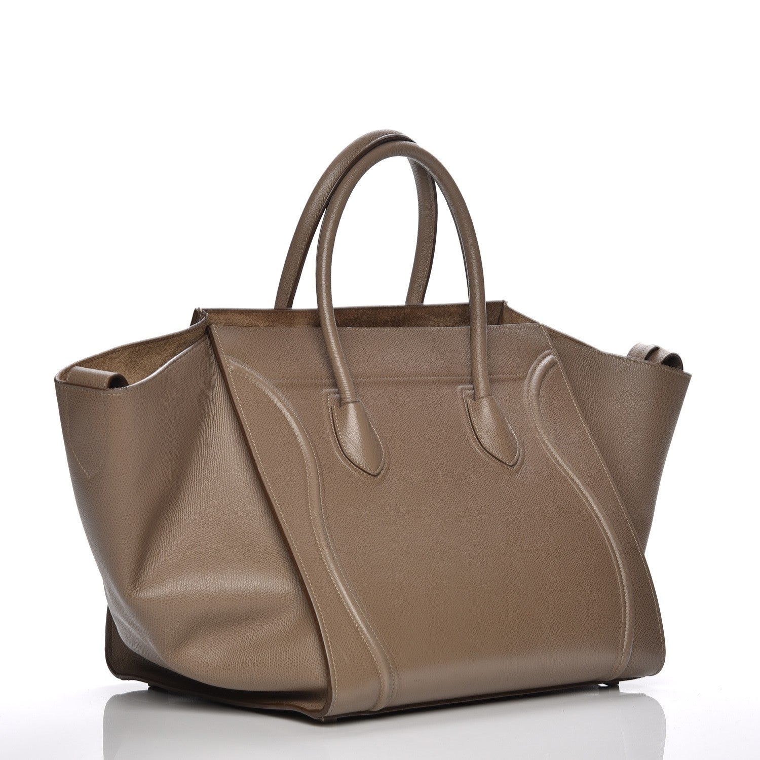 Celine Grained Calfskin Medium Phantom Luggage Taupe 3 of 9