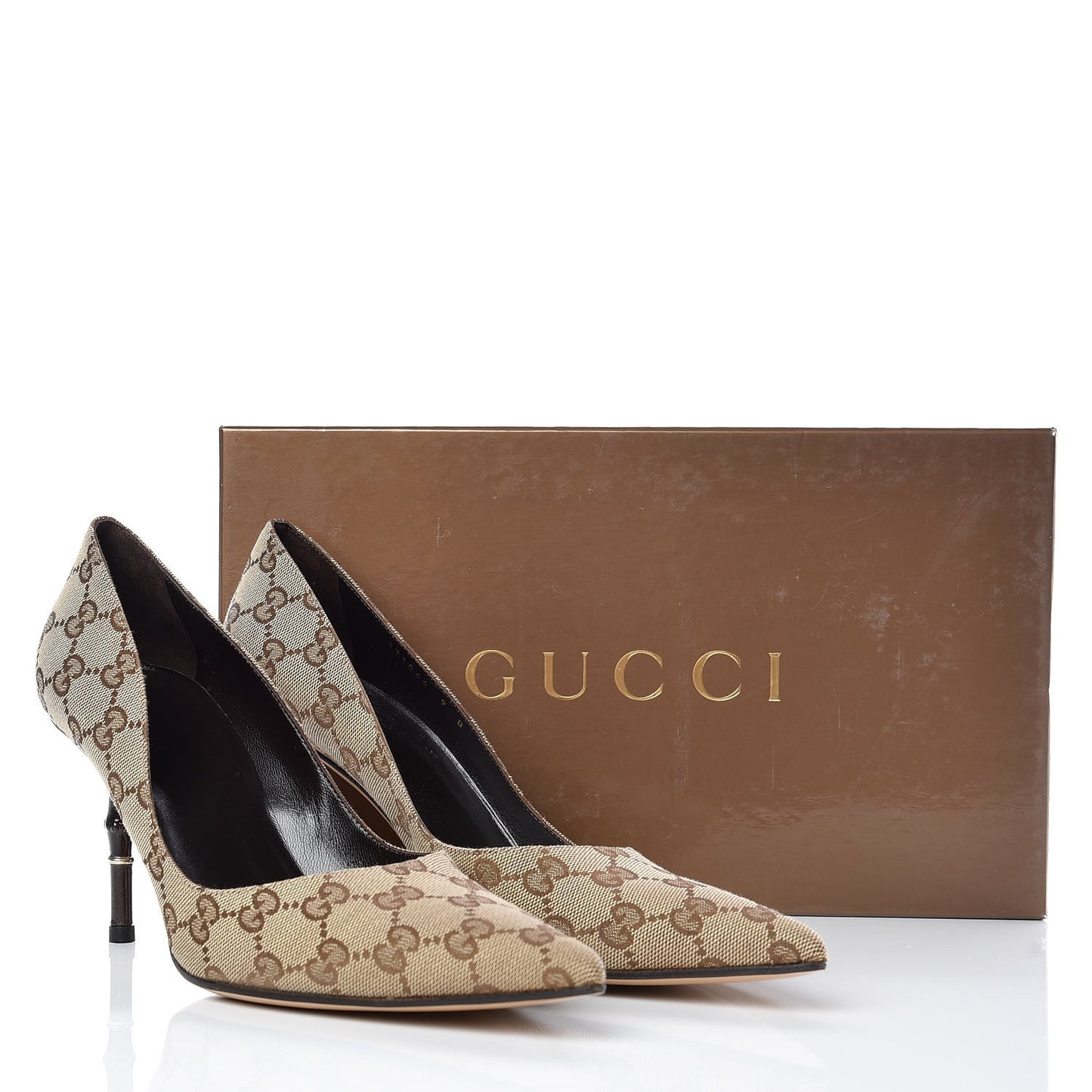 Monogram Malaga Kid Pumps 9 Biege Ebony Cocoa