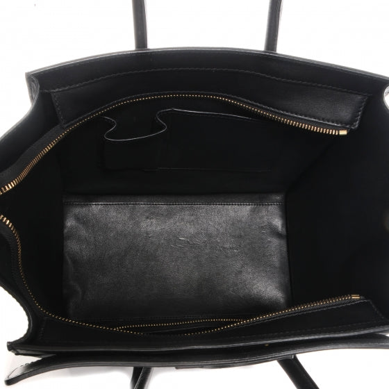 Celine Smooth Calfskin Mini Luggage Black 5 of 9