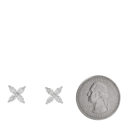 Tiffany Platinum Diamond Large Victoria Earrings 2 of 4