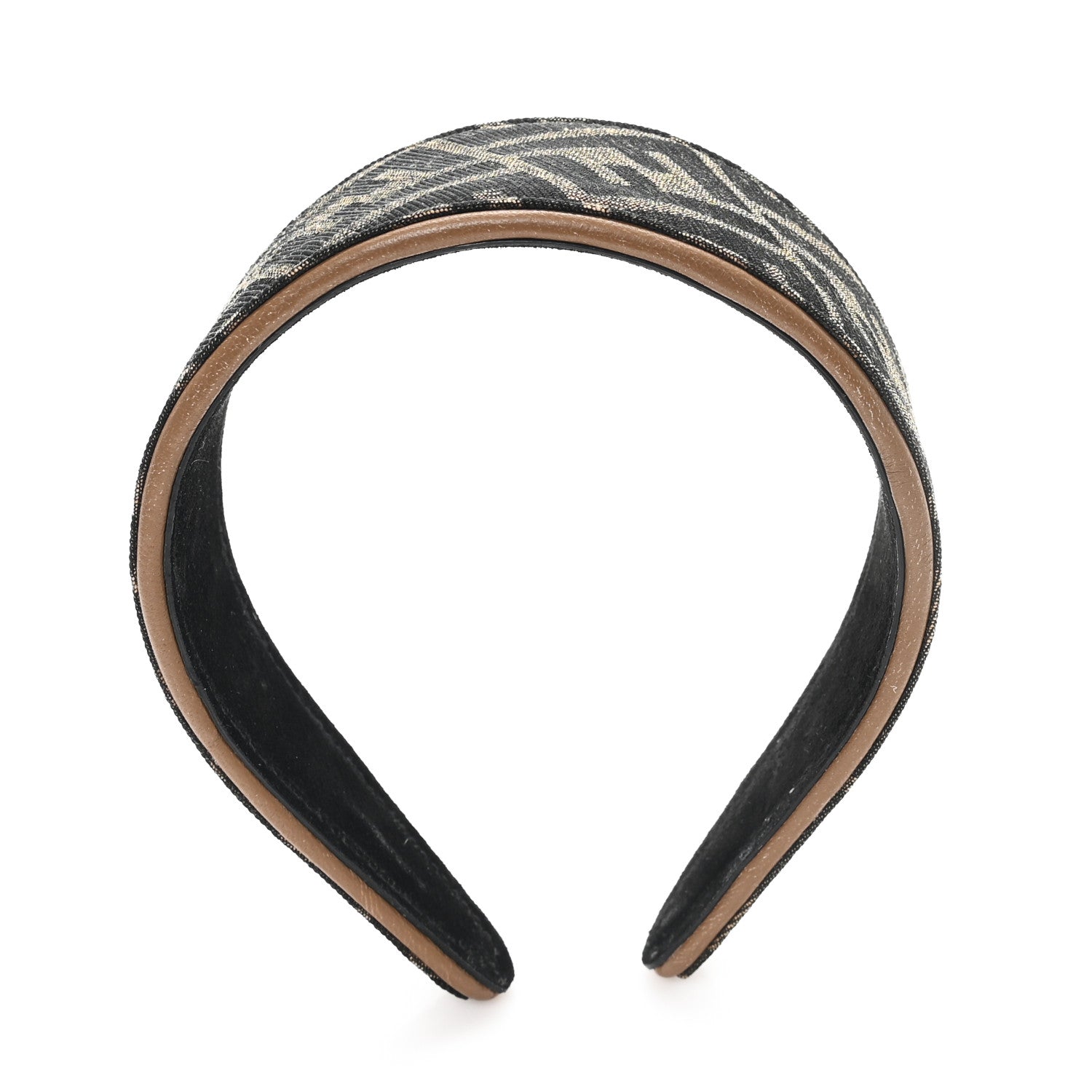 Fendi Canvas FF Logo Headband Tobacco 3 of 5