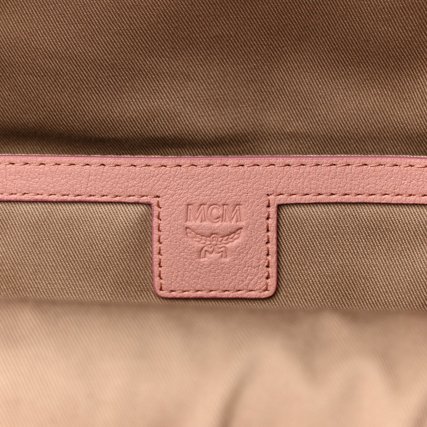 MCM Calfskin Ottomar Monogram Small Backpack Pink 6 of 14